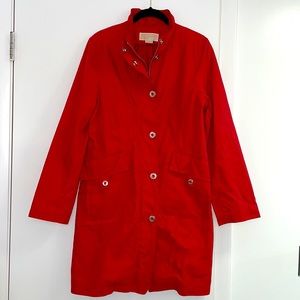 MICHAEL Michael Kors Red Trench Coat Size M